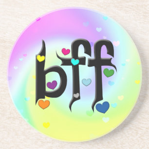 bff ~ hearts coaster