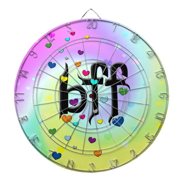 bff ~ hearts dartboard (Front)