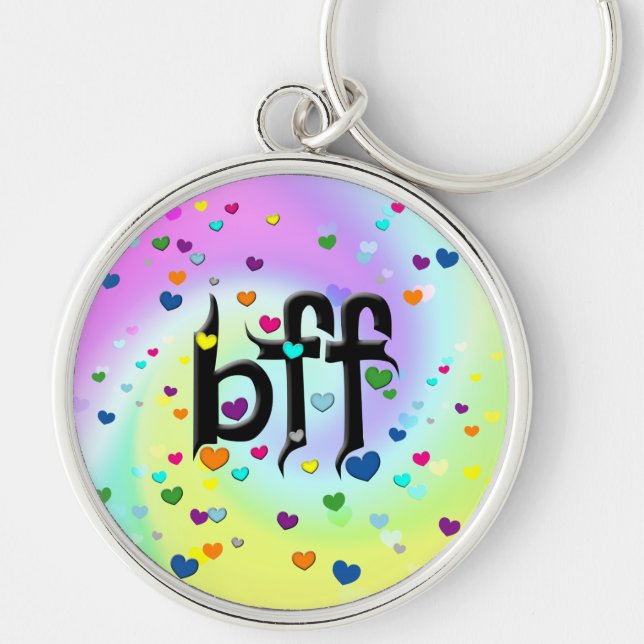 bff ~ hearts key ring (Front)