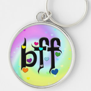 bff ~ hearts key ring
