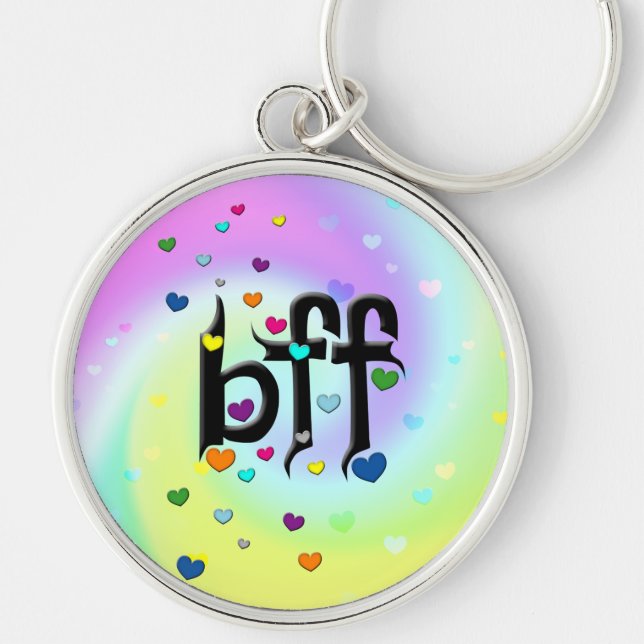 bff ~ hearts key ring (Front)