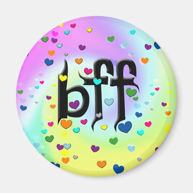 bff ~ hearts magnet (Front)