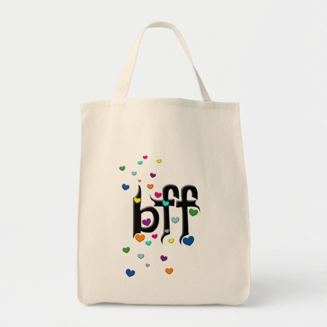 bff ~ hearts tote bag (Front)