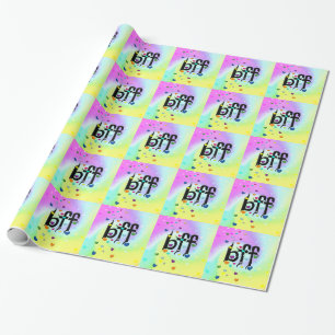 bff ~ hearts wrapping paper