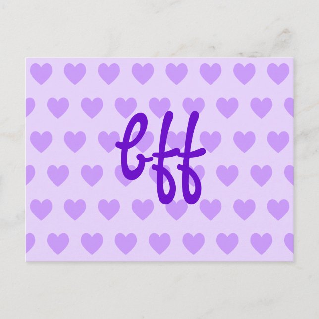 bff in Purple Postcard (Front)