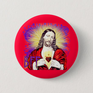 BFF Jesus Christ 6 Cm Round Badge