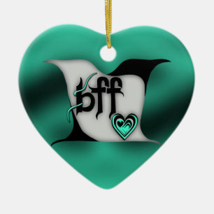 bff ~ lovebirds ceramic ornament