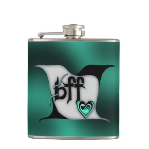 bff - lovebirds hip flask