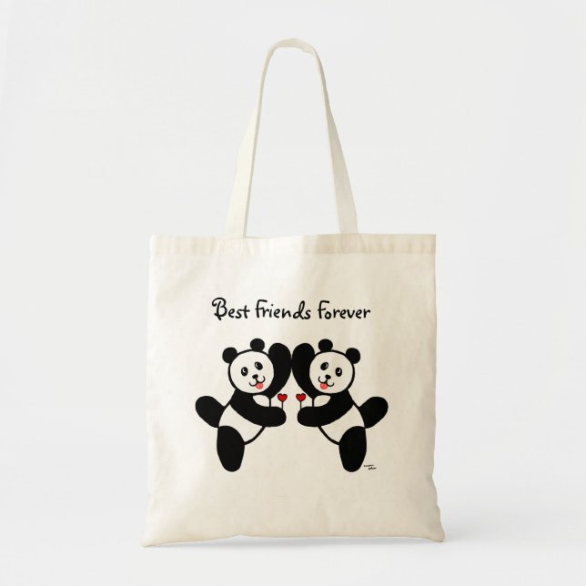 BFF Panda Friends Tote Bag (Front)