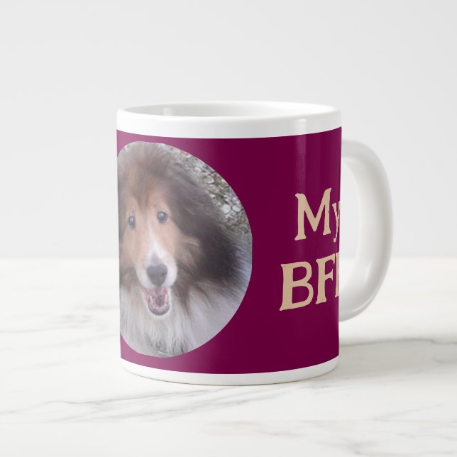 BFF Pet Photo PERSONALIZE Large Coffee Mug (Front Right)