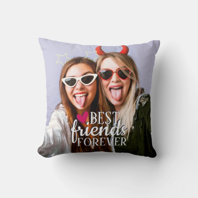 BFF photo Best friends forever modern Cushion (Front)