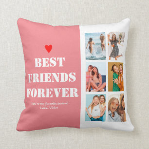 BFF Photo Collage Best Friend Birthday Gift Custom Cushion