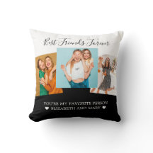 BFF Photo Collage Best Friends Personalized Black