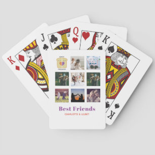 BFF Photo Collage Gift Peanutbutter Jelly Sandwich Playing Cards
