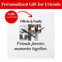 BFF Photo Wall Clock – Personalised Gift