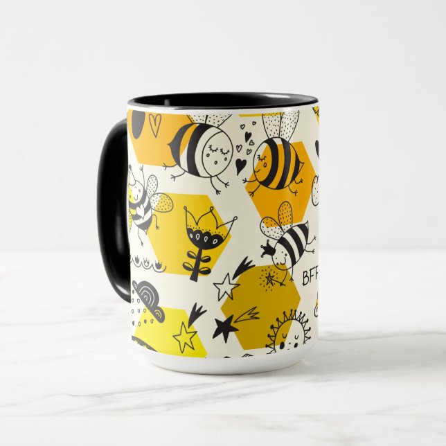 BFF Queen Bee Gifts For Besties Save The Bees Mug (Front Left)