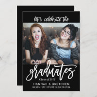 BFF Siblings Friends Graduation Party Invitation