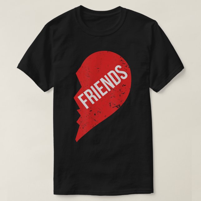BFF Tees Friend Half Of Heart Best Friends  (Design Front)