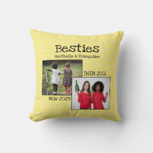 *** BFF Yellow Photo Memory Best Friends Cushion