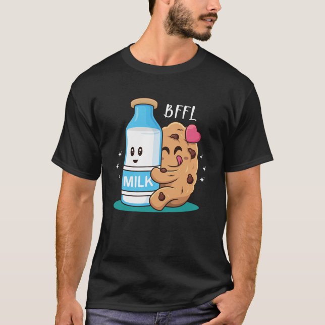 BFFL Best Friend 4 Life Biscuit Hugging Milk Love  T-Shirt (Front)