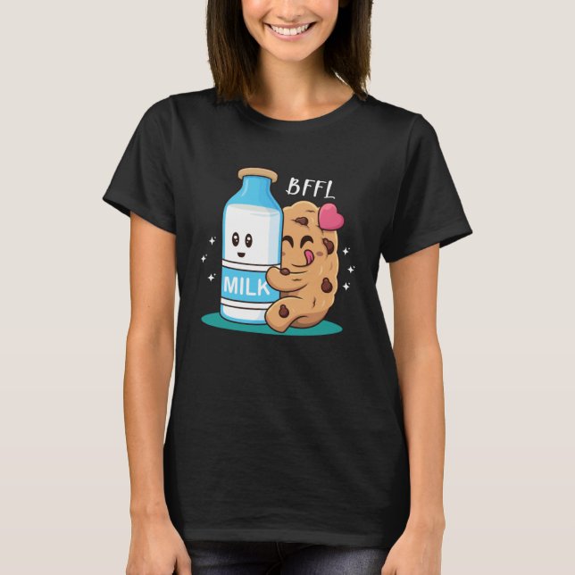 BFFL Best Friend 4 Life Biscuit Hugging Milk Love  T-Shirt (Front)
