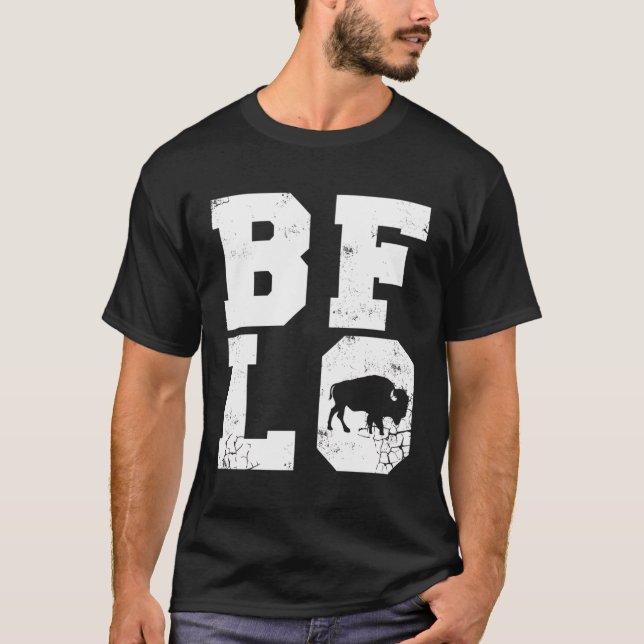 Bflo Distressed Buffalo Ny T-Shirt (Front)