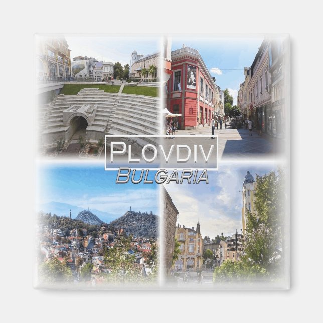 BG0014 Europe, Bulgaria, Plovdiv, Fridge  Magnet (Front)