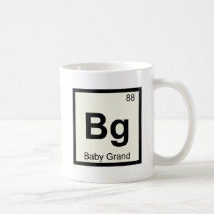Bg - Baby Grand Piano Chemistry Periodic Table Coffee Mug