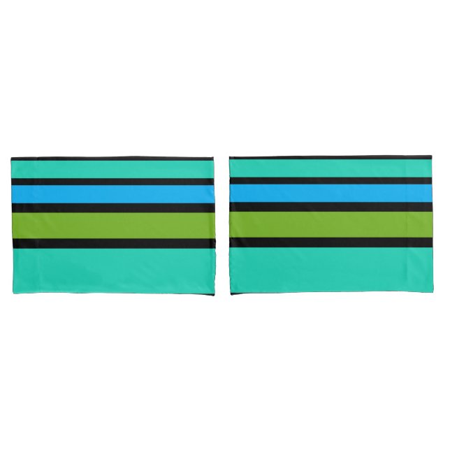 BG Stripes Pattern coloured II + your back & idea Pillowcase (Front-Set)