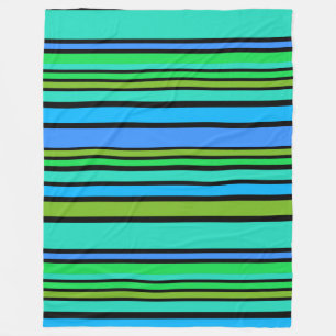 BG Stripes Pattern coloured II + your background Fleece Blanket
