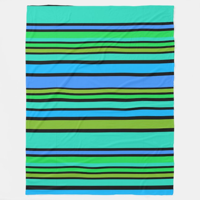 BG Stripes Pattern coloured II + your background Fleece Blanket (Front)