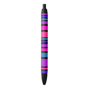 BG Stripes Pattern coloured III + your back & idea Black Ink Pen
