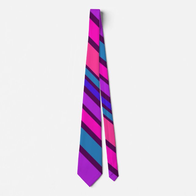 BG Stripes Pattern coloured III + your background Tie (Front)