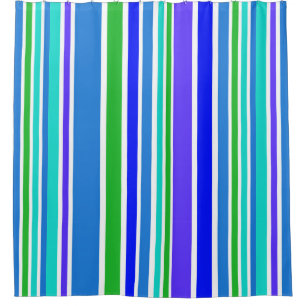 BG Stripes Pattern coloured IV + your back & idea Shower Curtain
