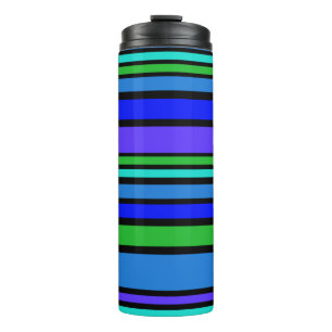 BG Stripes Pattern coloured IV + your back & idea Thermal Tumbler