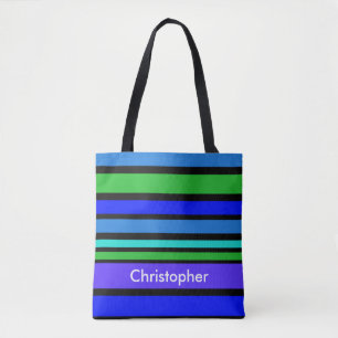 BG Stripes Pattern coloured IV + your back & idea Tote Bag