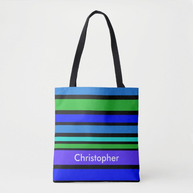 BG Stripes Pattern coloured IV + your back & idea Tote Bag (Front)