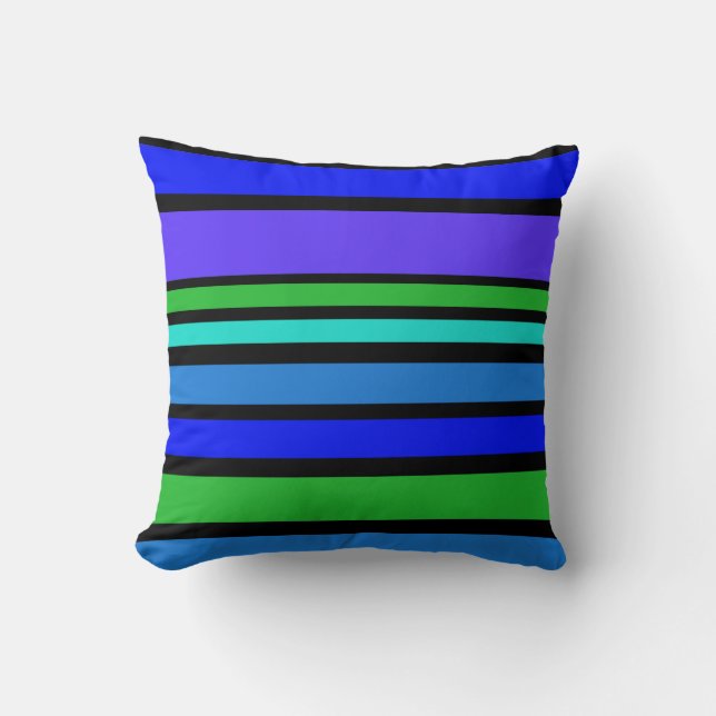 BG Stripes Pattern coloured IV + your background Cushion (Front)