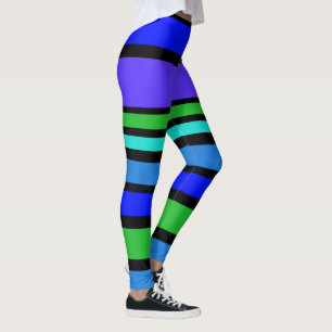 BG Stripes Pattern coloured IV + your background Leggings