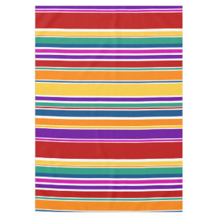 BG Stripes Pattern coloured IX + your background Tablecloth