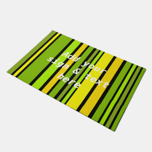 BG Stripes Pattern coloured V + your back & idea Doormat