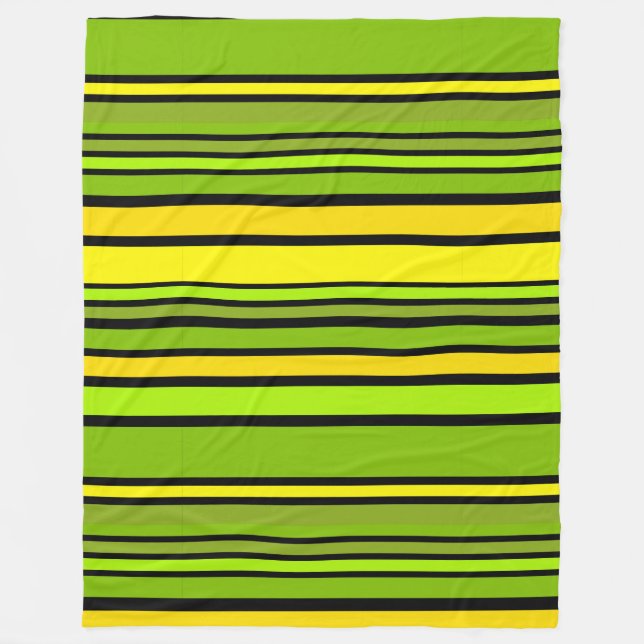 BG Stripes Pattern coloured V + your background Fleece Blanket (Front)