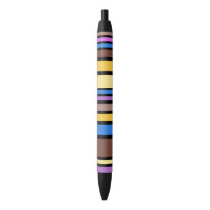 BG Stripes Pattern coloured VI + your back & idea Black Ink Pen