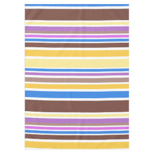 BG Stripes Pattern coloured VI + your background Tablecloth