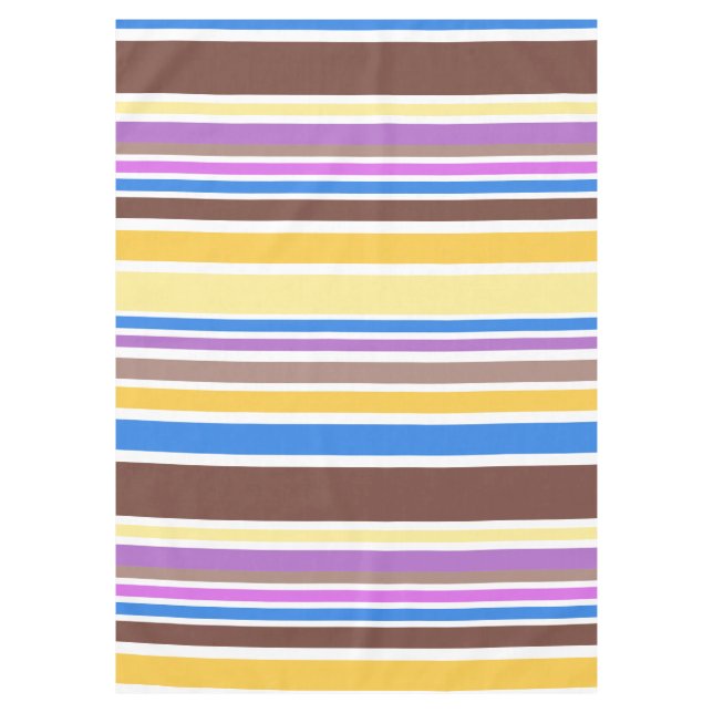 BG Stripes Pattern coloured VI + your background Tablecloth (Front)