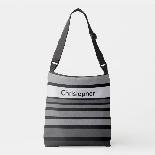 BG Stripes Pattern coloured VII + your back & idea Crossbody Bag (Front)