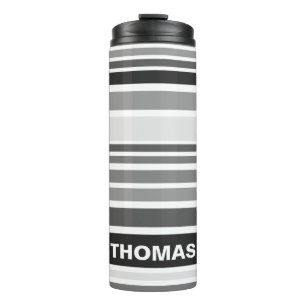 BG Stripes Pattern coloured VII + your back & idea Thermal Tumbler