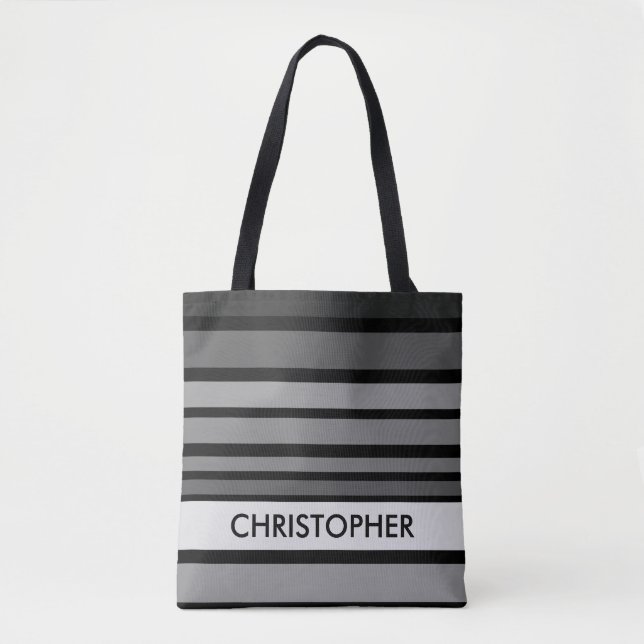 BG Stripes Pattern coloured VII + your back & idea Tote Bag (Front)