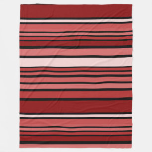 BG Stripes Pattern coloured VIII + your background Fleece Blanket