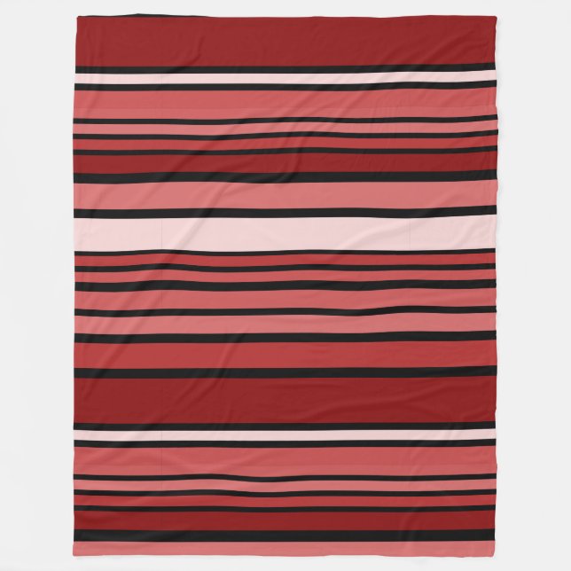 BG Stripes Pattern coloured VIII + your background Fleece Blanket (Front)